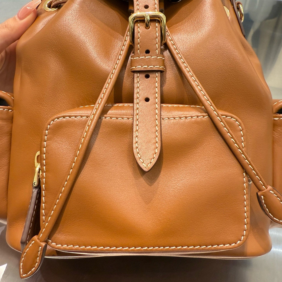 MIU M LEATHER BACKPACK