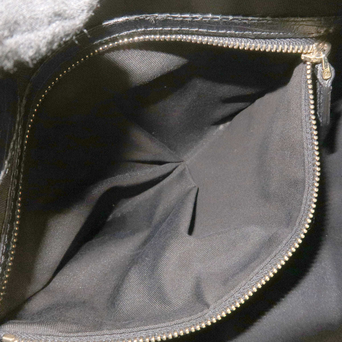 GUCCI Horsebit GG Canvas Leather Shoulder Bag Black 137388