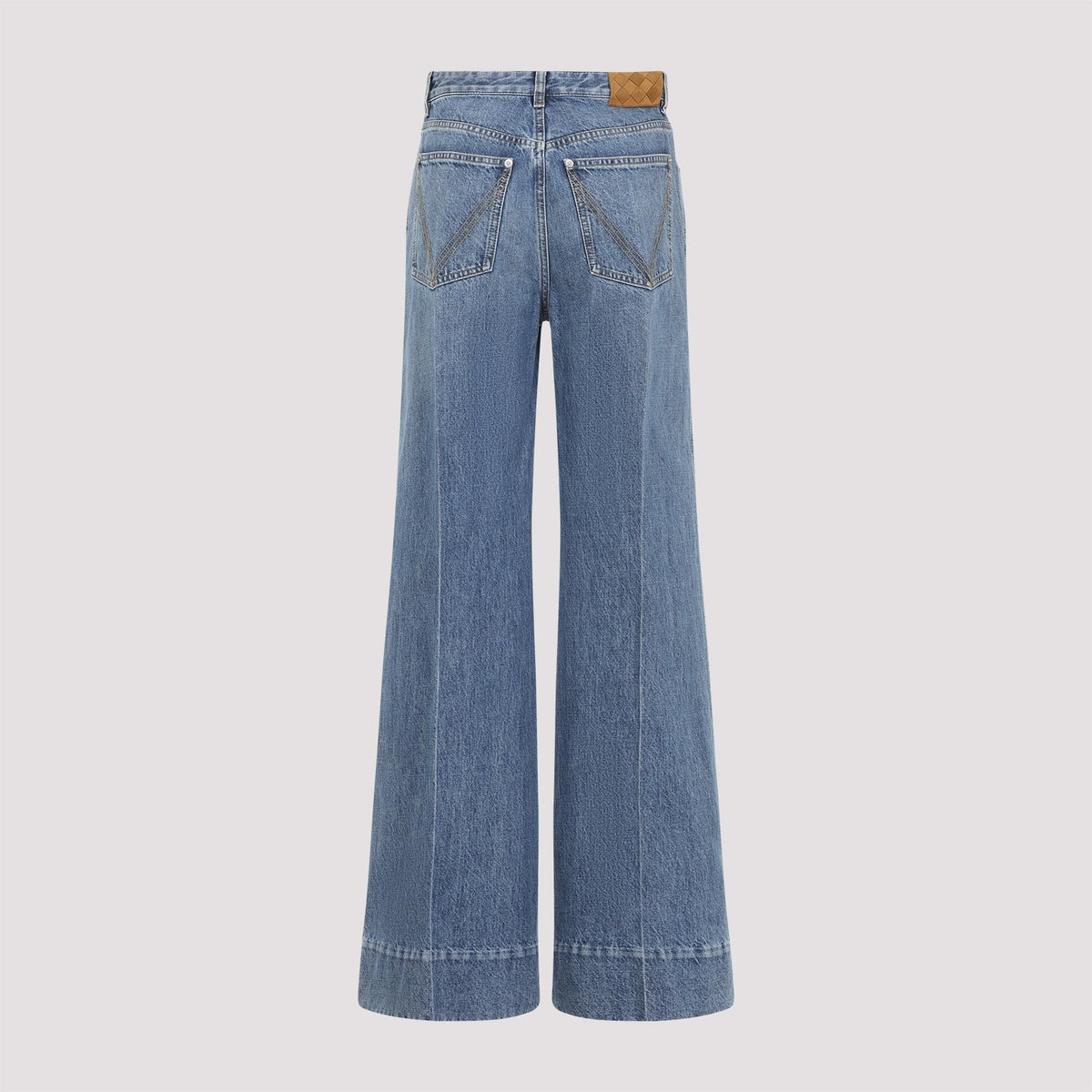 Bottega Veneta Medium Blue Palazzo Denim Jeans Women