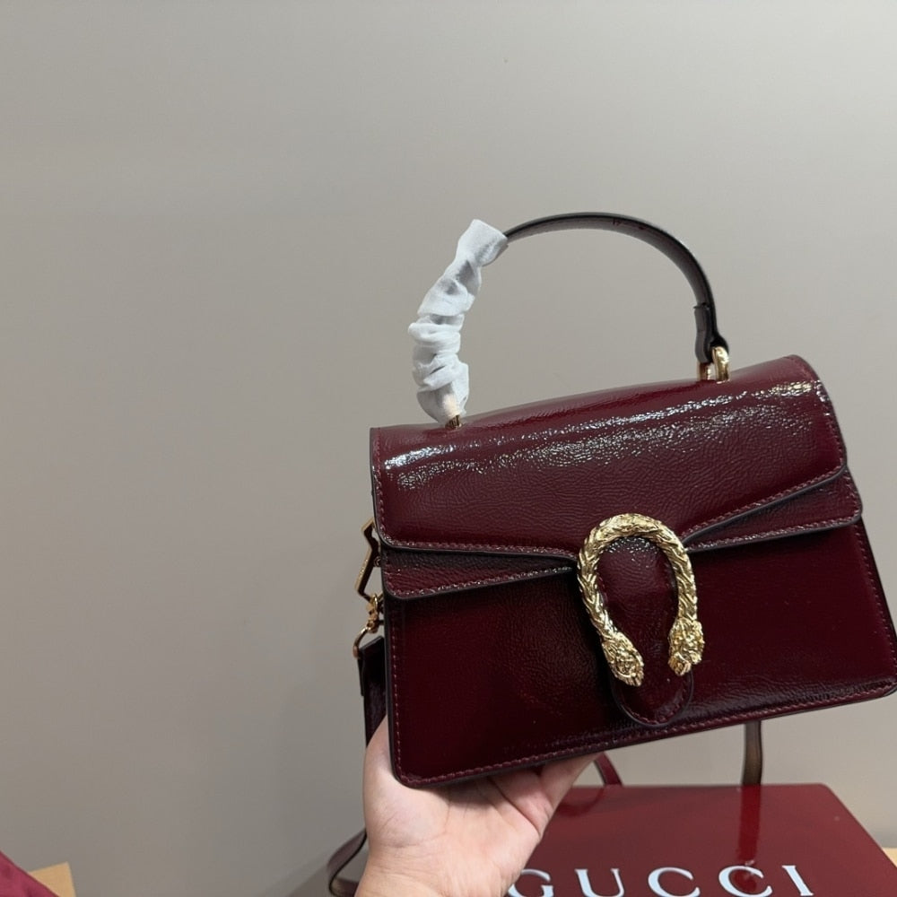 GG DIONYSUS SMALL TOP HANDLE BAG ROSSO ANCORA RED 24CM 799599 0AAA8 6207