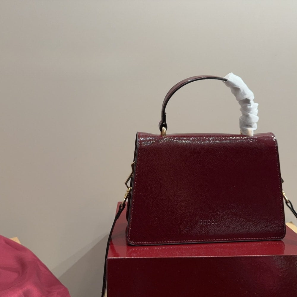 GG DIONYSUS SMALL TOP HANDLE BAG ROSSO ANCORA RED 24CM 799599 0AAA8 6207