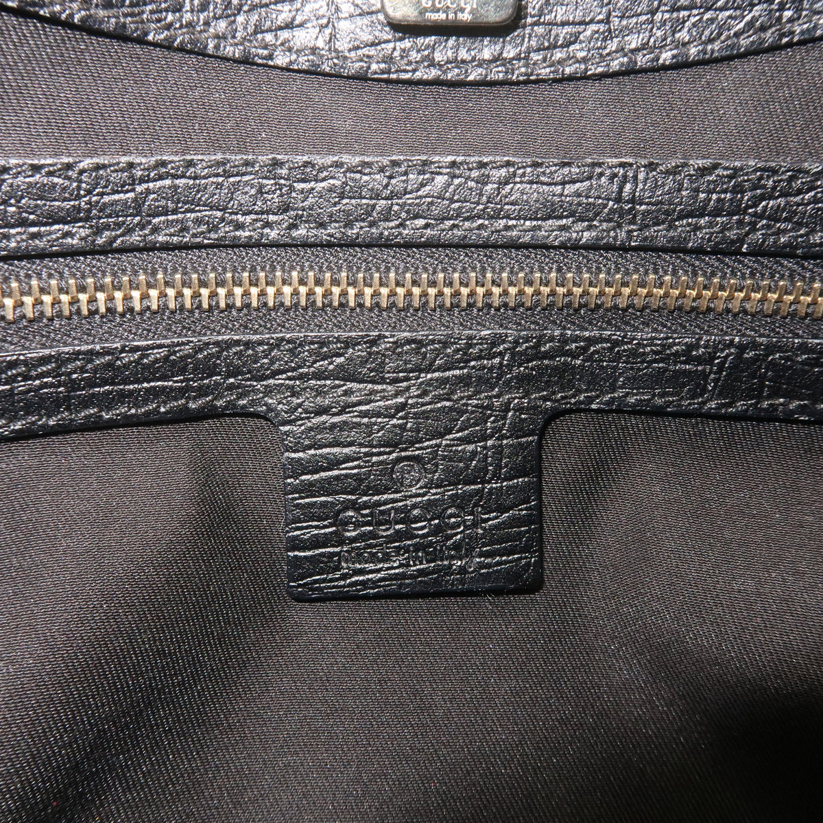 GUCCI Horsebit GG Canvas Leather Shoulder Bag Black 137388