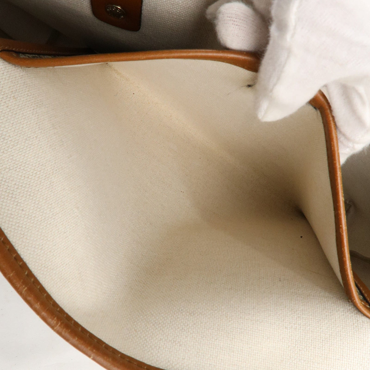 GUCCI GG Supreme Leather Tote Bag Hand Bag Beige Brown 211134