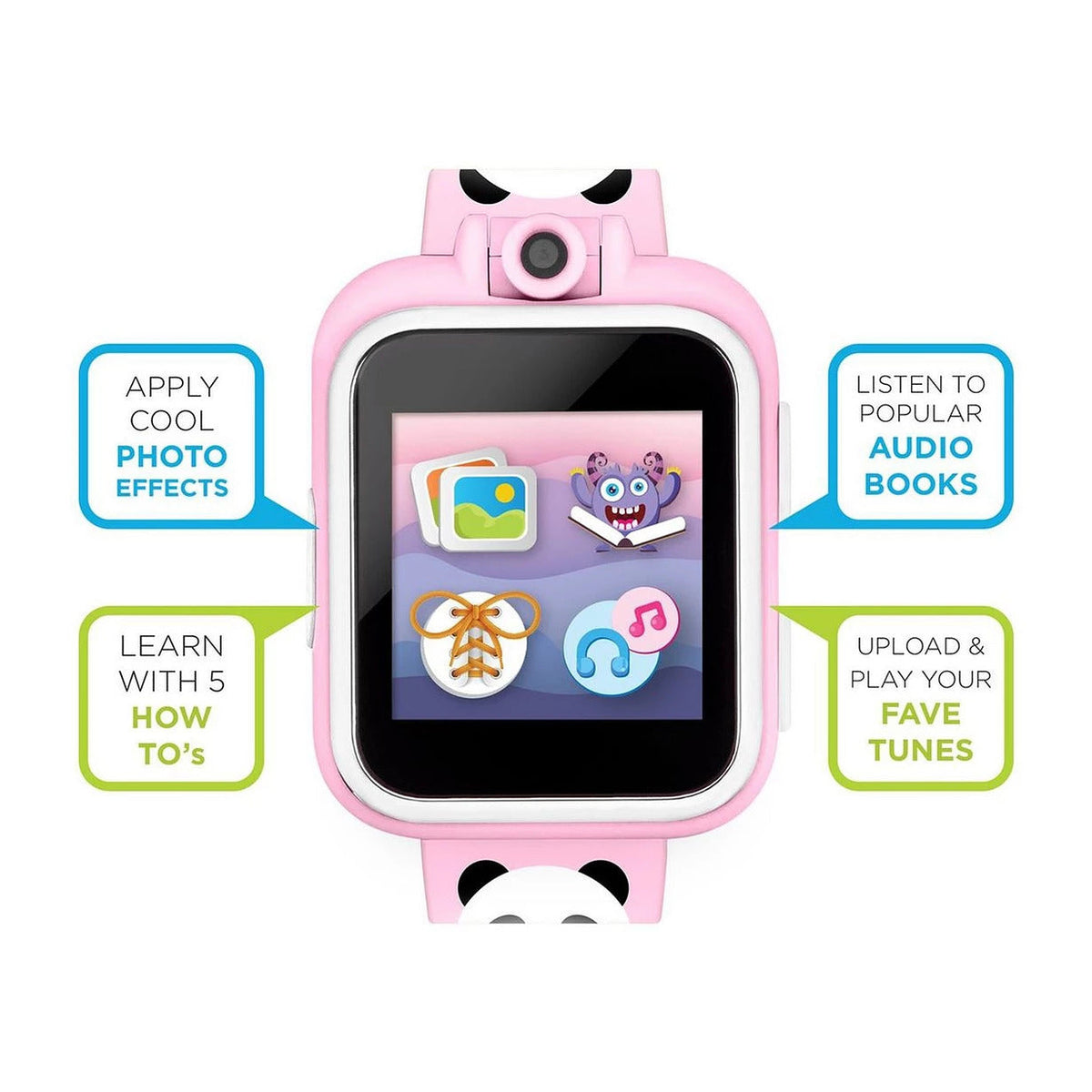 PlayZoom 2 Kids Smartwatch & Earbuds Set: Blush Hello! Panda Print