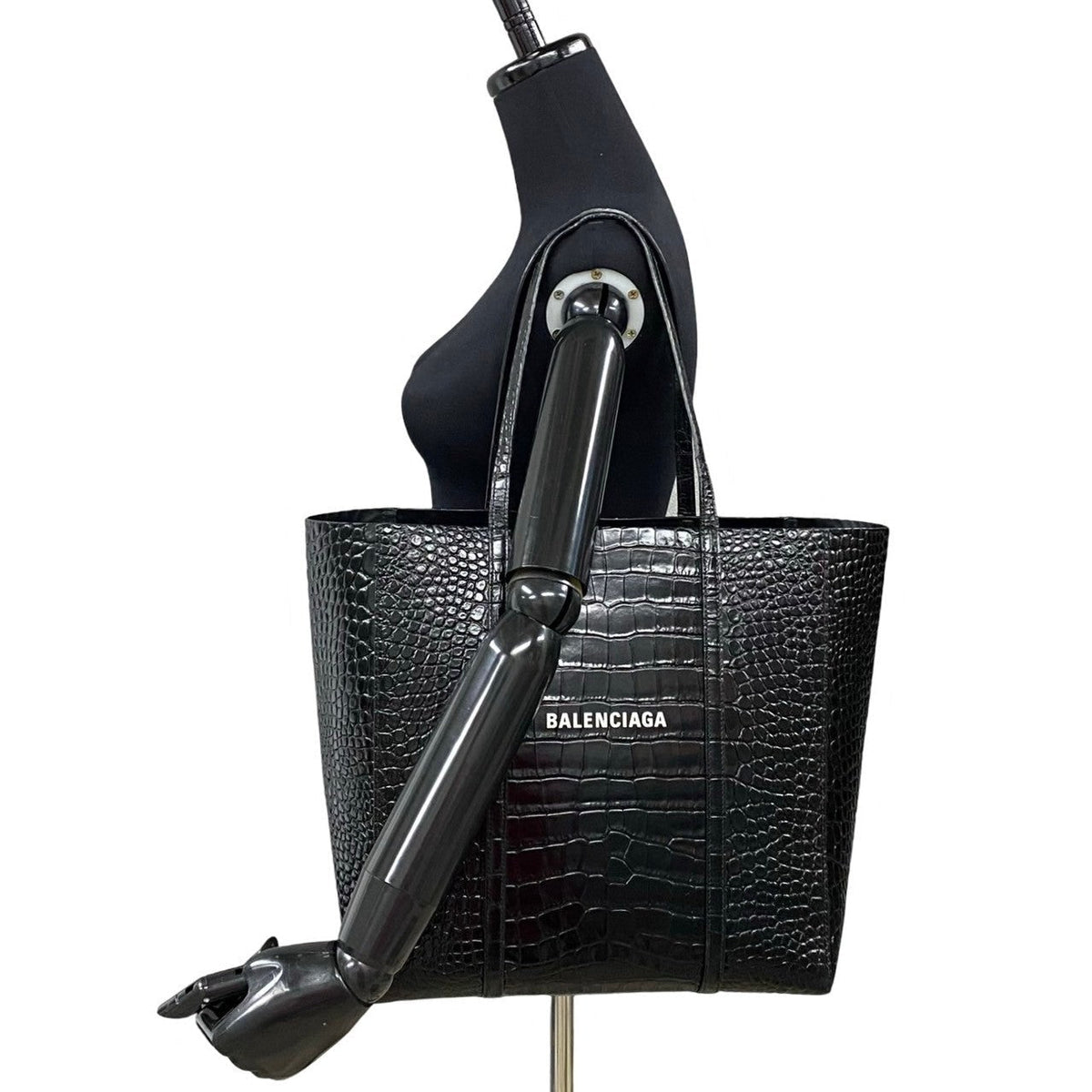 balenciaga Leather Everyday Tote Bag Black