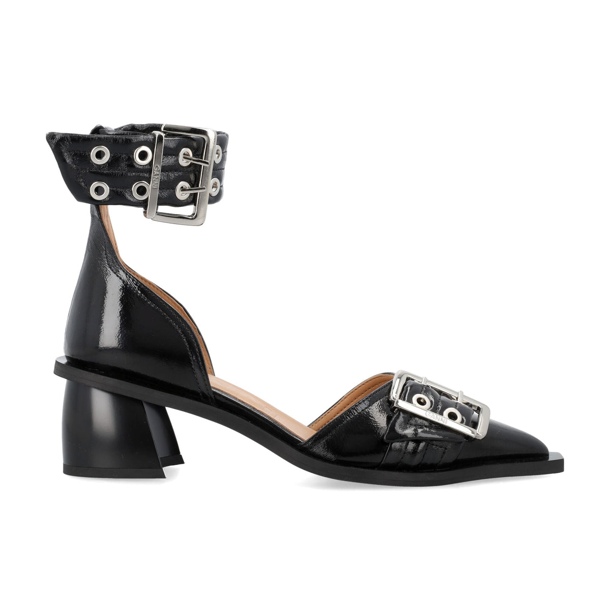 CHUNCKY BUCKLE OPEN-CUT PUMPS