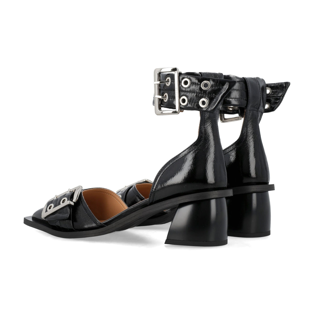 CHUNCKY BUCKLE OPEN-CUT PUMPS