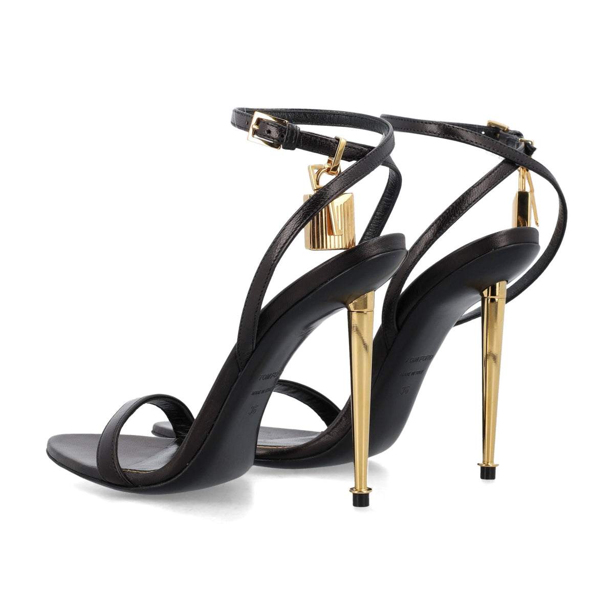 PADLOCK POINTY NAKED SANDAL