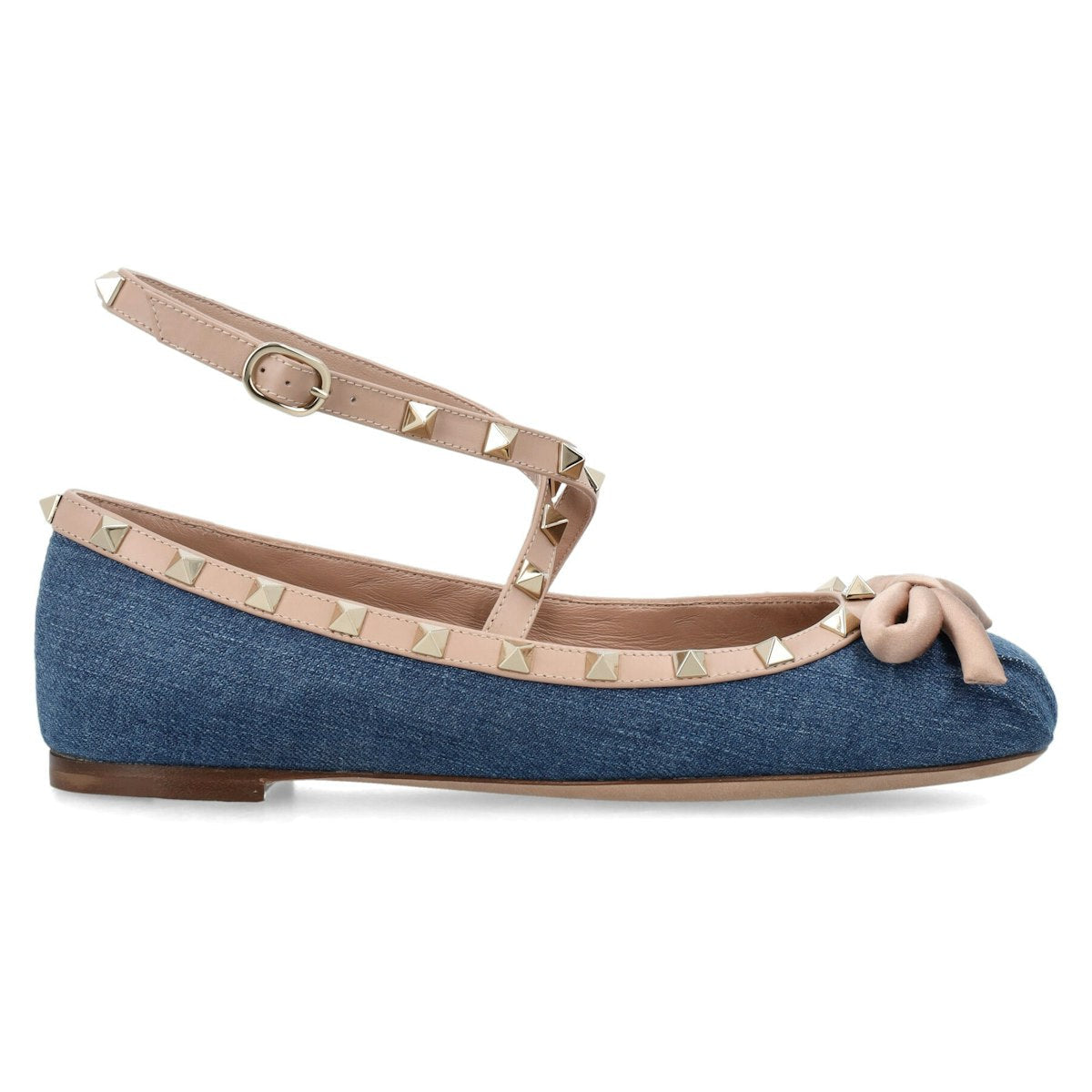 ROCKSTUD DENIM BALLERINA