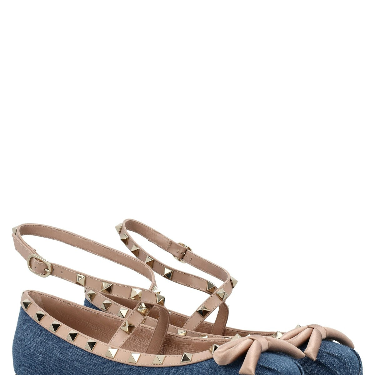 ROCKSTUD DENIM BALLERINA