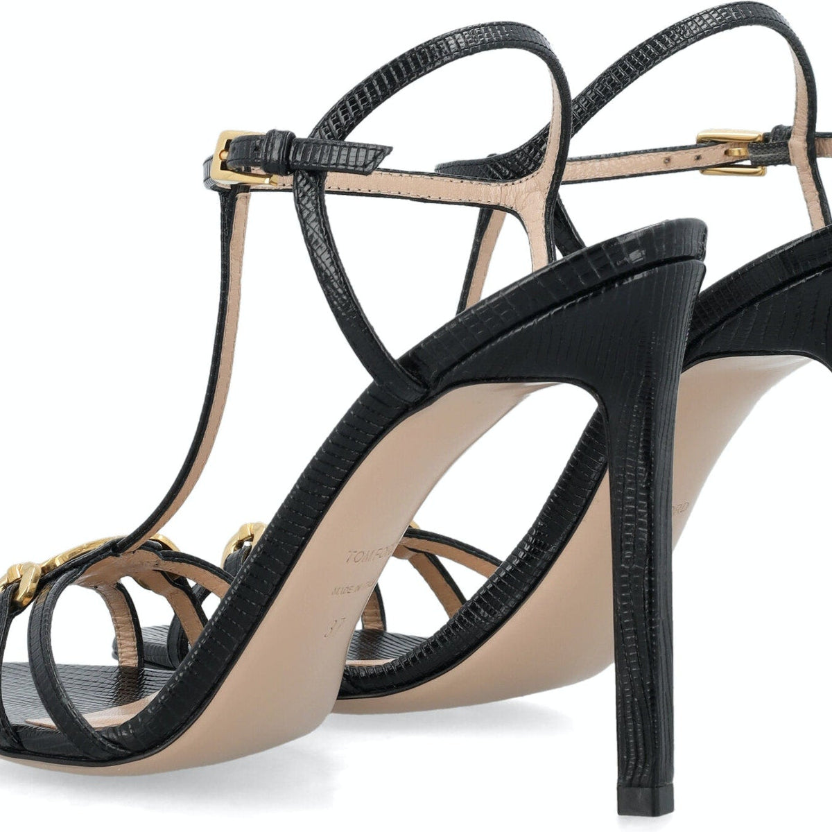 STAMPED LIZARD LEATHER WHITNEY SANDAL