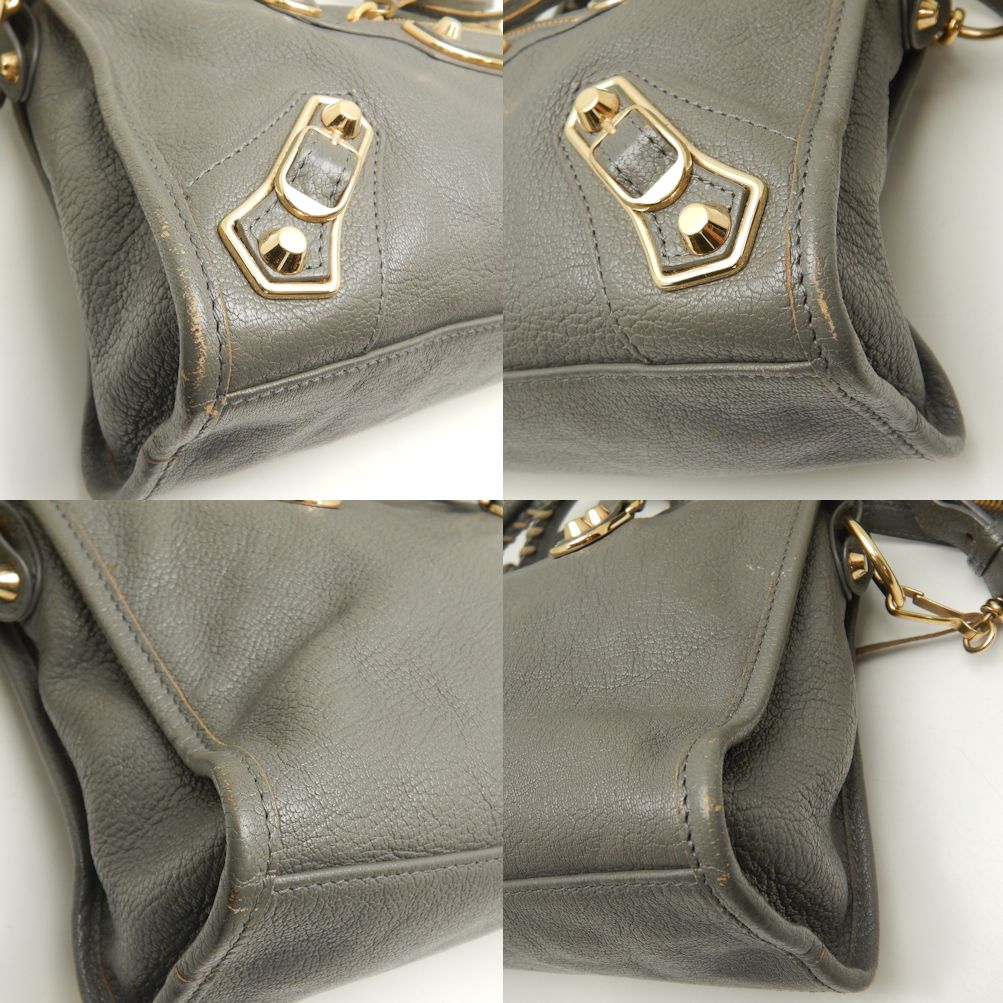 balenciaga Metallic Edge City Leather Handbag