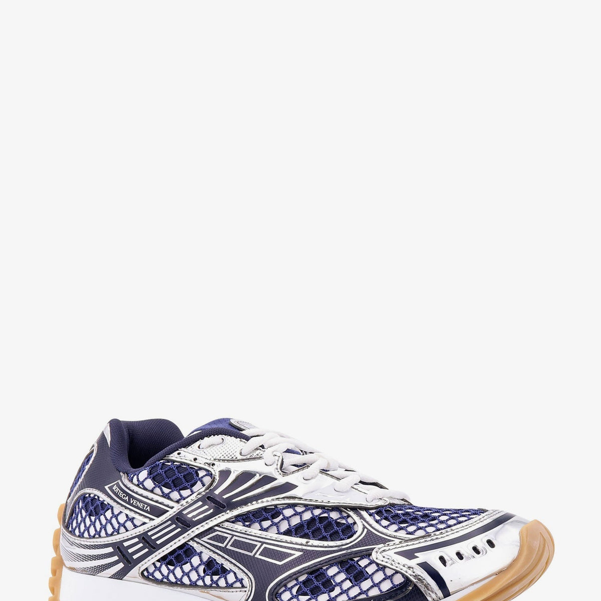 Bottega Veneta Men Orbit Mesh And Leather Sneakers