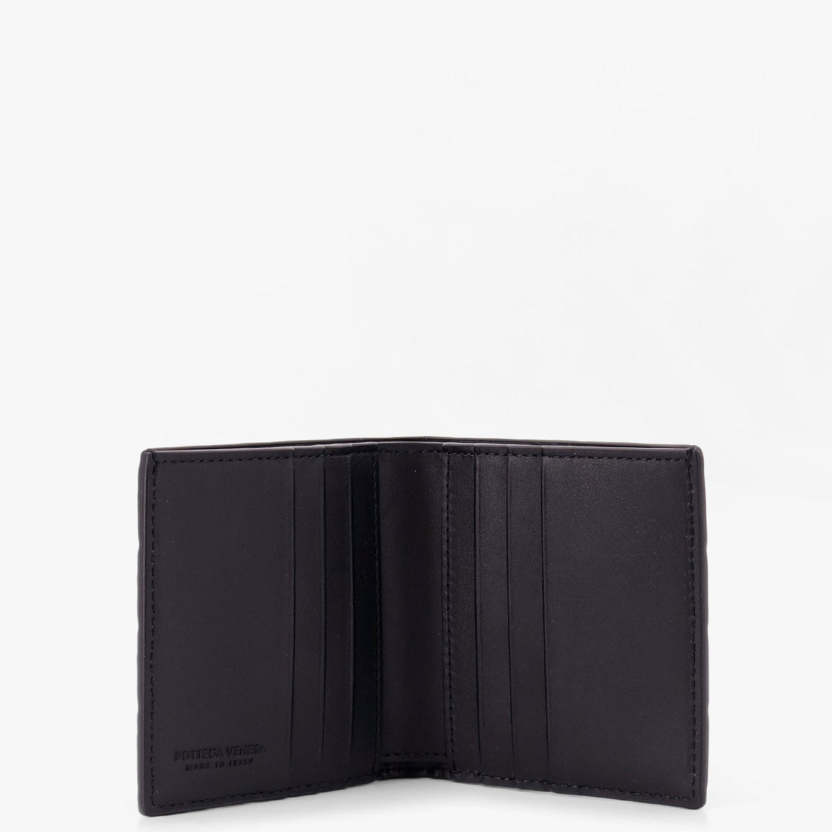 Bottega Veneta Men Leather Wallet With Intrecciato Motif