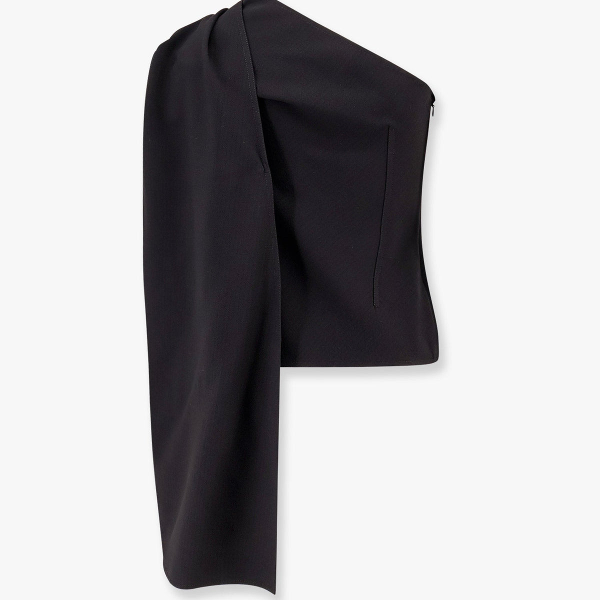 Bottega Veneta Women Asymmetric Viscose And Wool Crãªpe Top