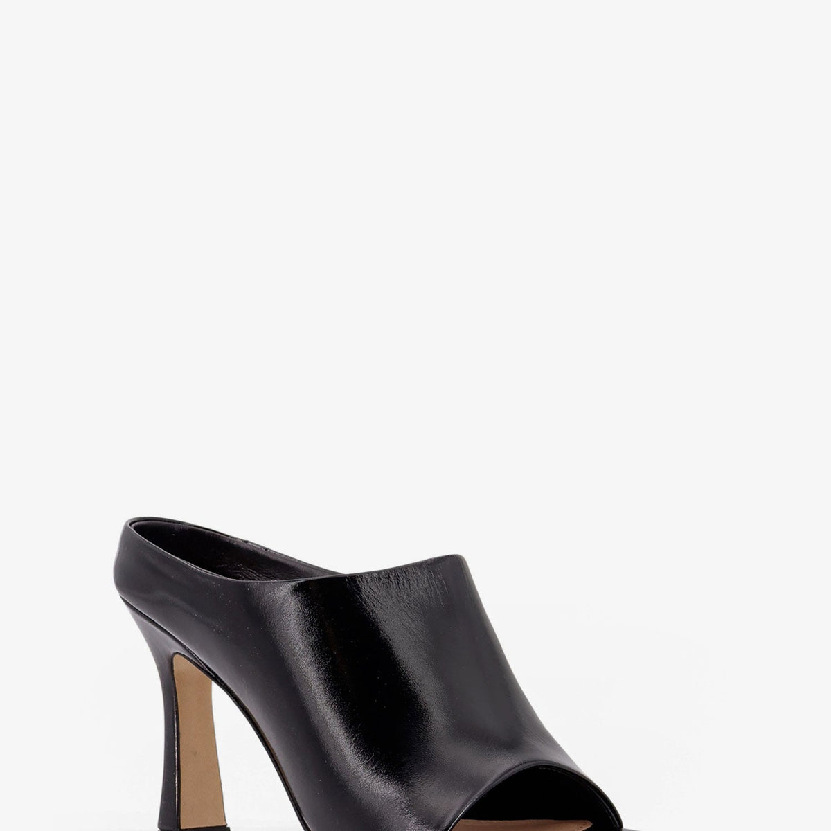 Bottega Veneta Women Rana Leather Mule With Heel