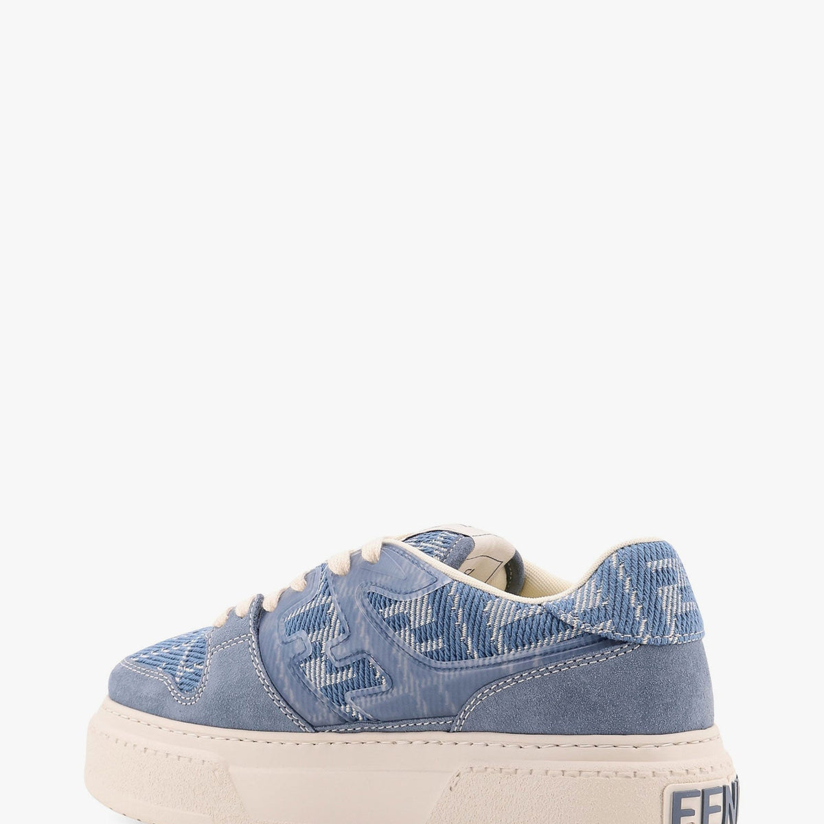 Fendi Women Match Canvas And Suede Low-Top Sneakers