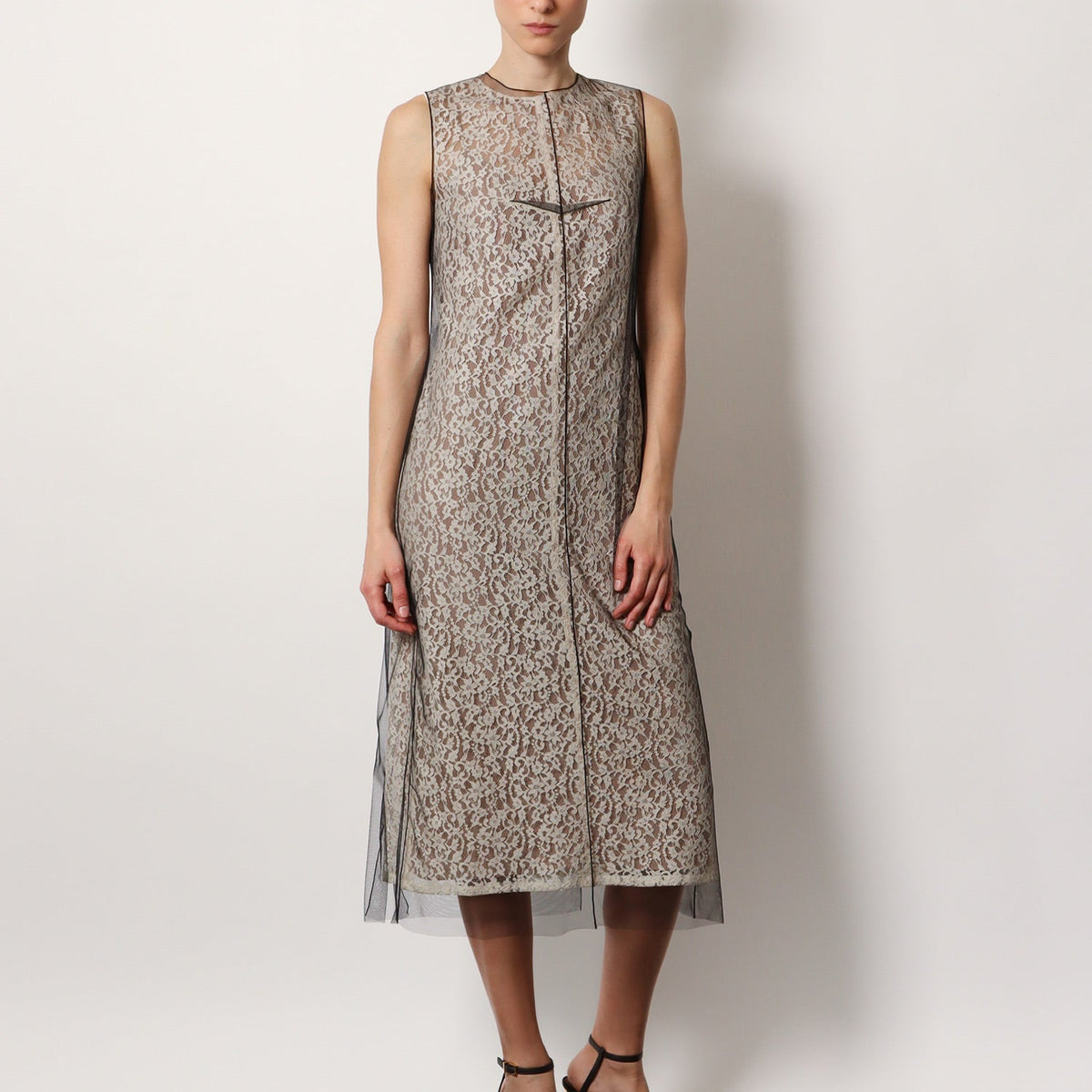 Fendi Women Blooming Lace Midi Dress