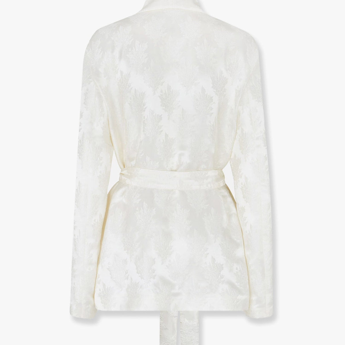 Fendi Women Jacquard Silk Blazer With Floral Motif