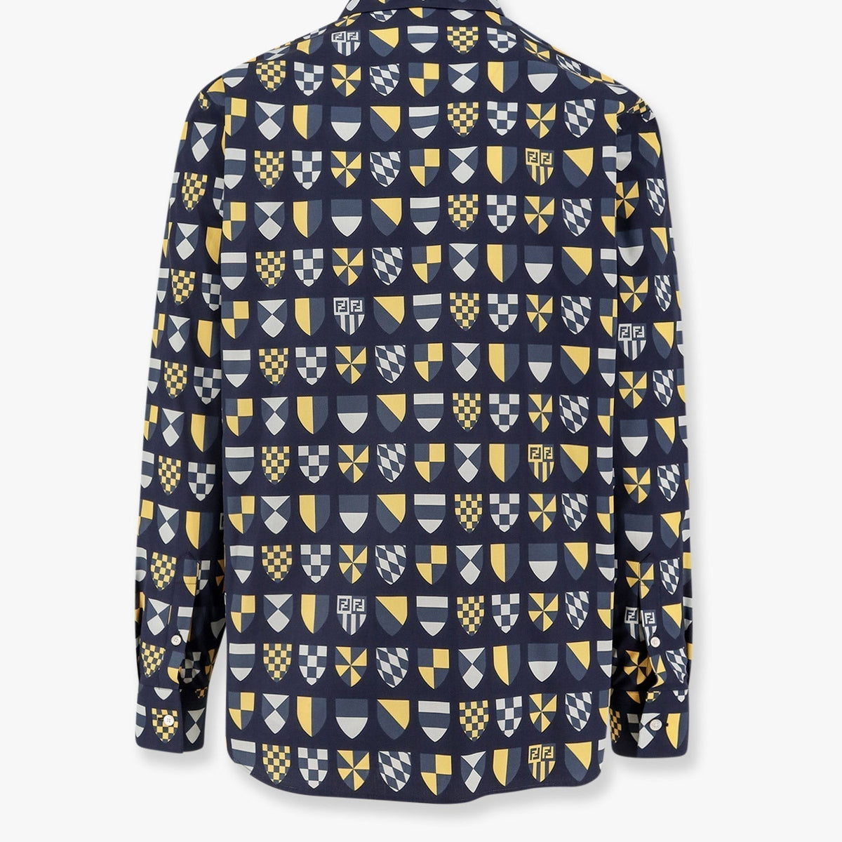 Fendi Men Ff Araldic Cotton Shirt