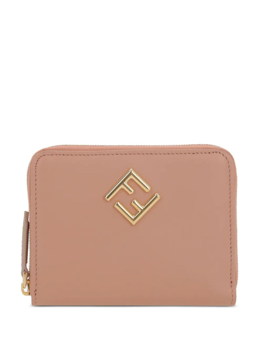 Fendi Women Ff Diamonds Zip Around Medium Wallet