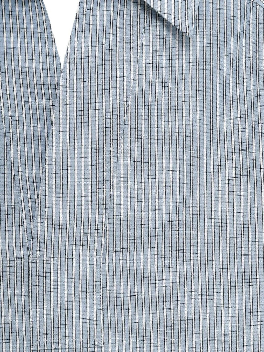 Bottega Veneta Women Cotton And Linen Striped Shirt