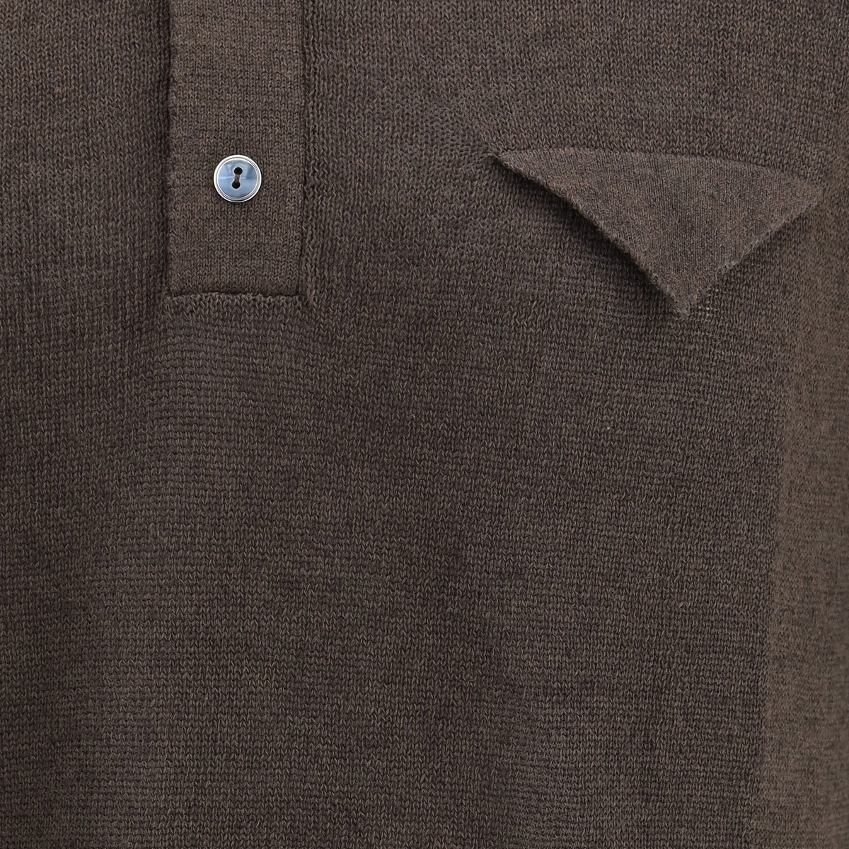 Bottega Veneta Men Linen Polo Shirt