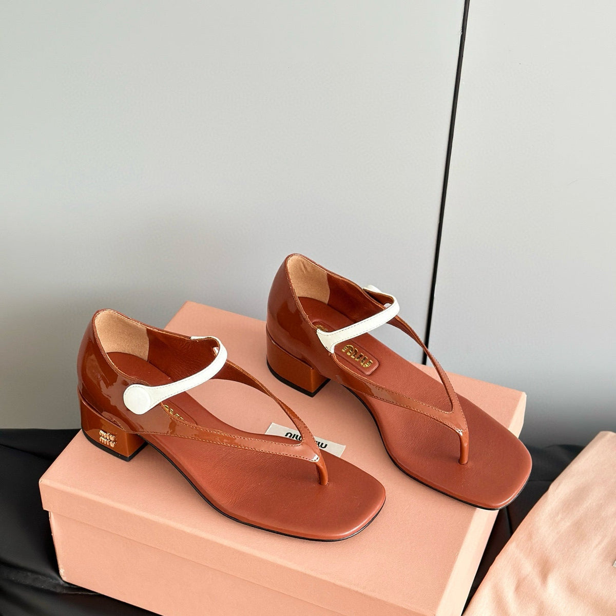 MIU M THONG SANDALS