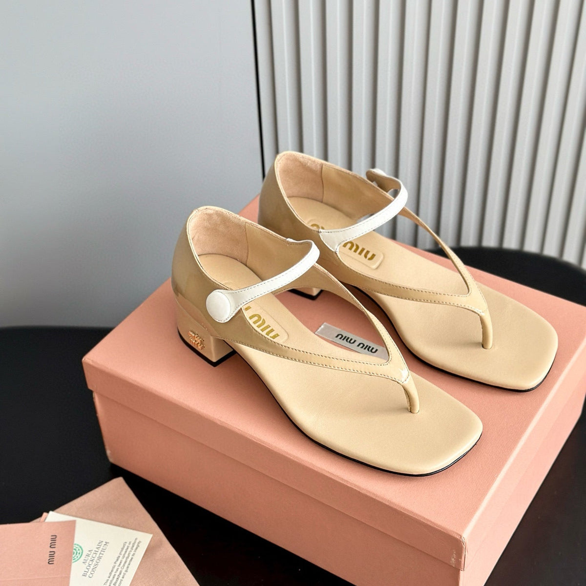 MIU M THONG SANDALS