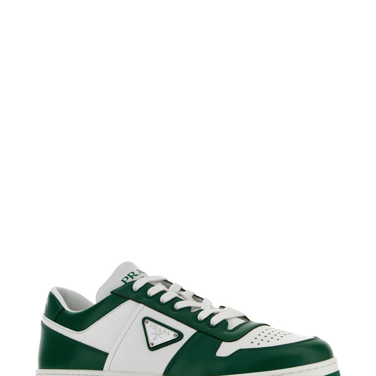 PRADA Two-Tone Leather Downtown Sneakers for Men