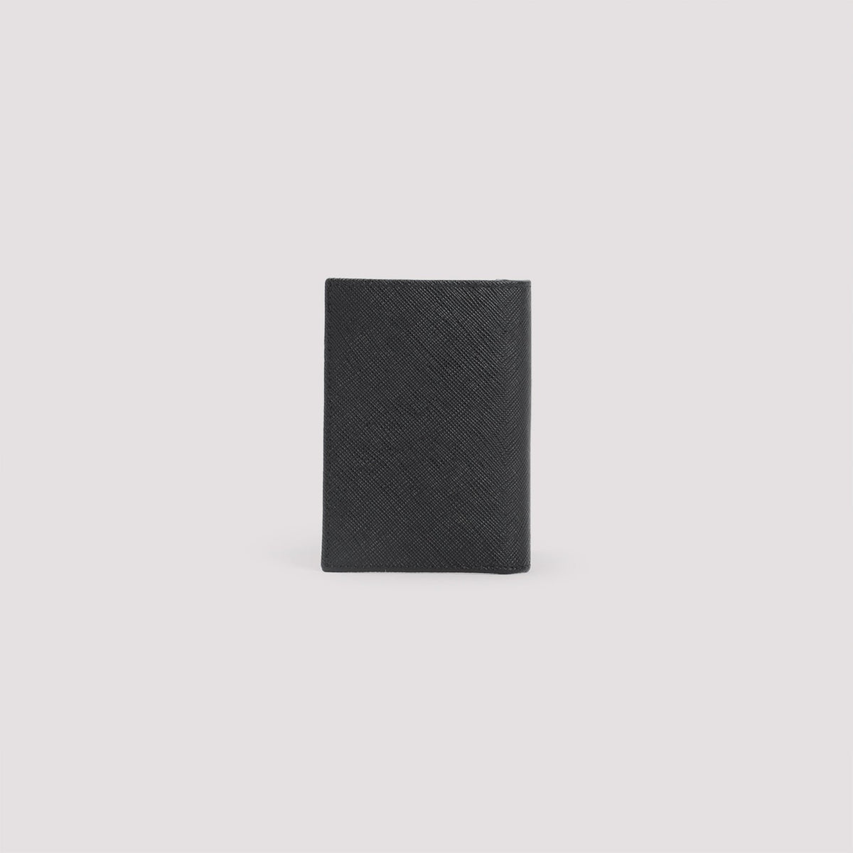 PRADA Mini Vertical Wallet in Textured Leather