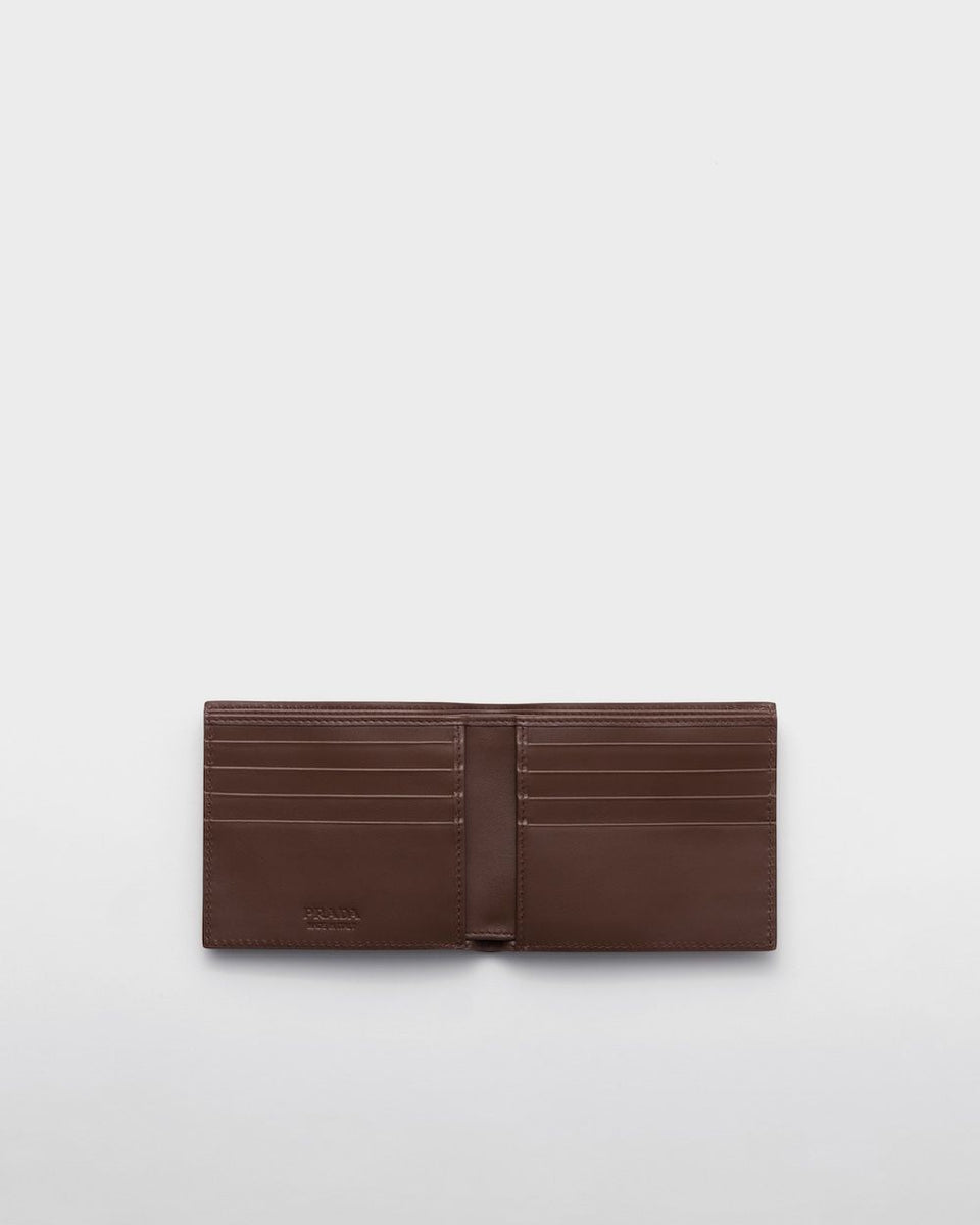 PRADA Luxury Mini Leather Wallet - 11cm x 9.5cm x 1.5cm