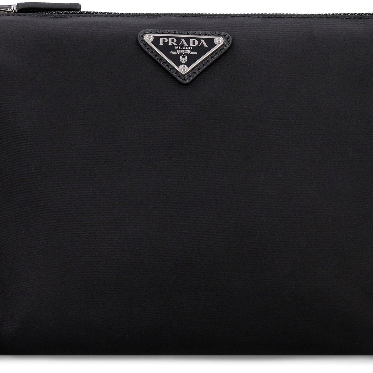 PRADA Mini Pouch Handbag in Re-Nylon and Saffiano Leather