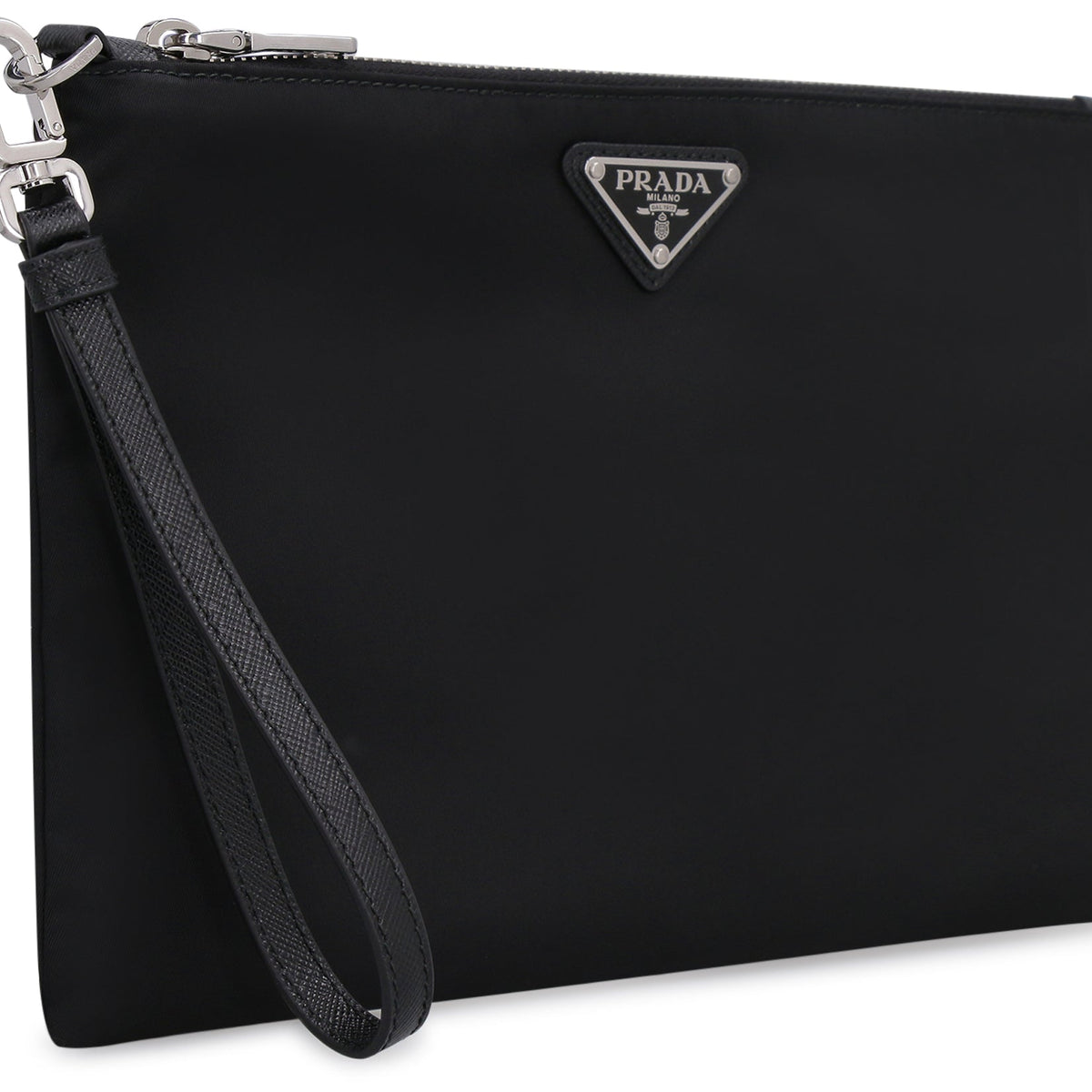 PRADA Mini Re-Nylon and Saffiano Pouch Handbag