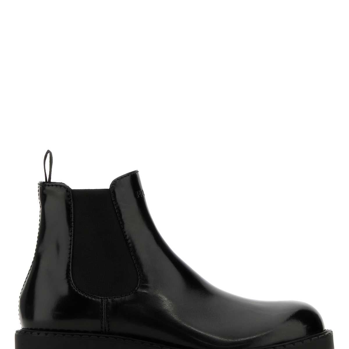 PRADA Stylish Leather Ankle Boots for Men