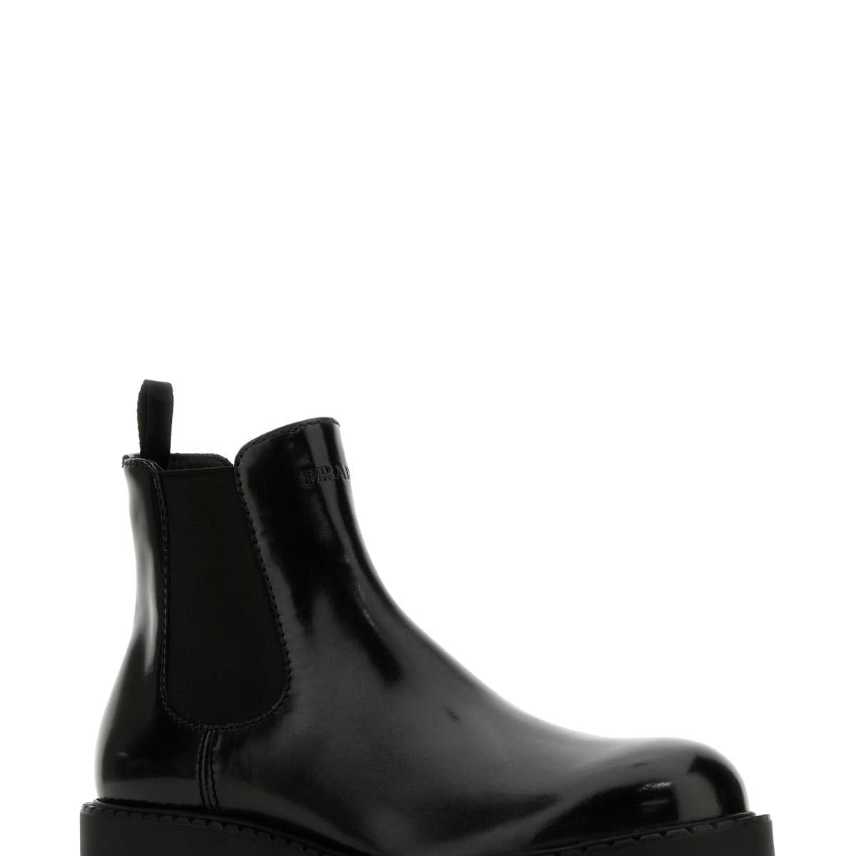 PRADA Stylish Leather Ankle Boots for Men