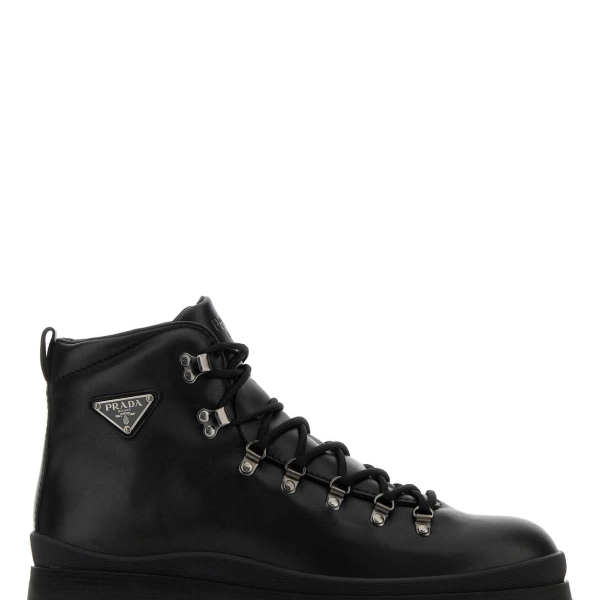 PRADA Leather Ankle Boots for Men - Timeless Elegance