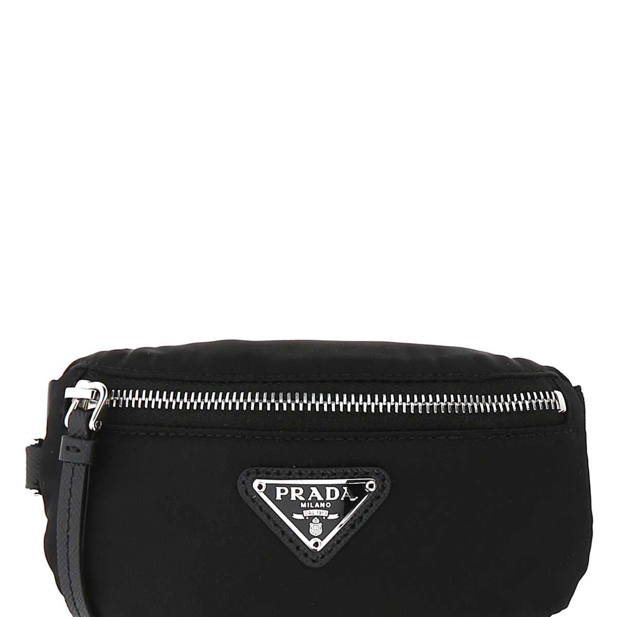 PRADA Mini Nylon Wrist Pouch Handbag
