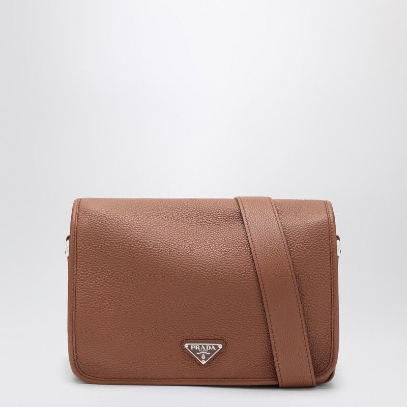 PRADA Leather Shoulder Handbag with Adjustable Strap