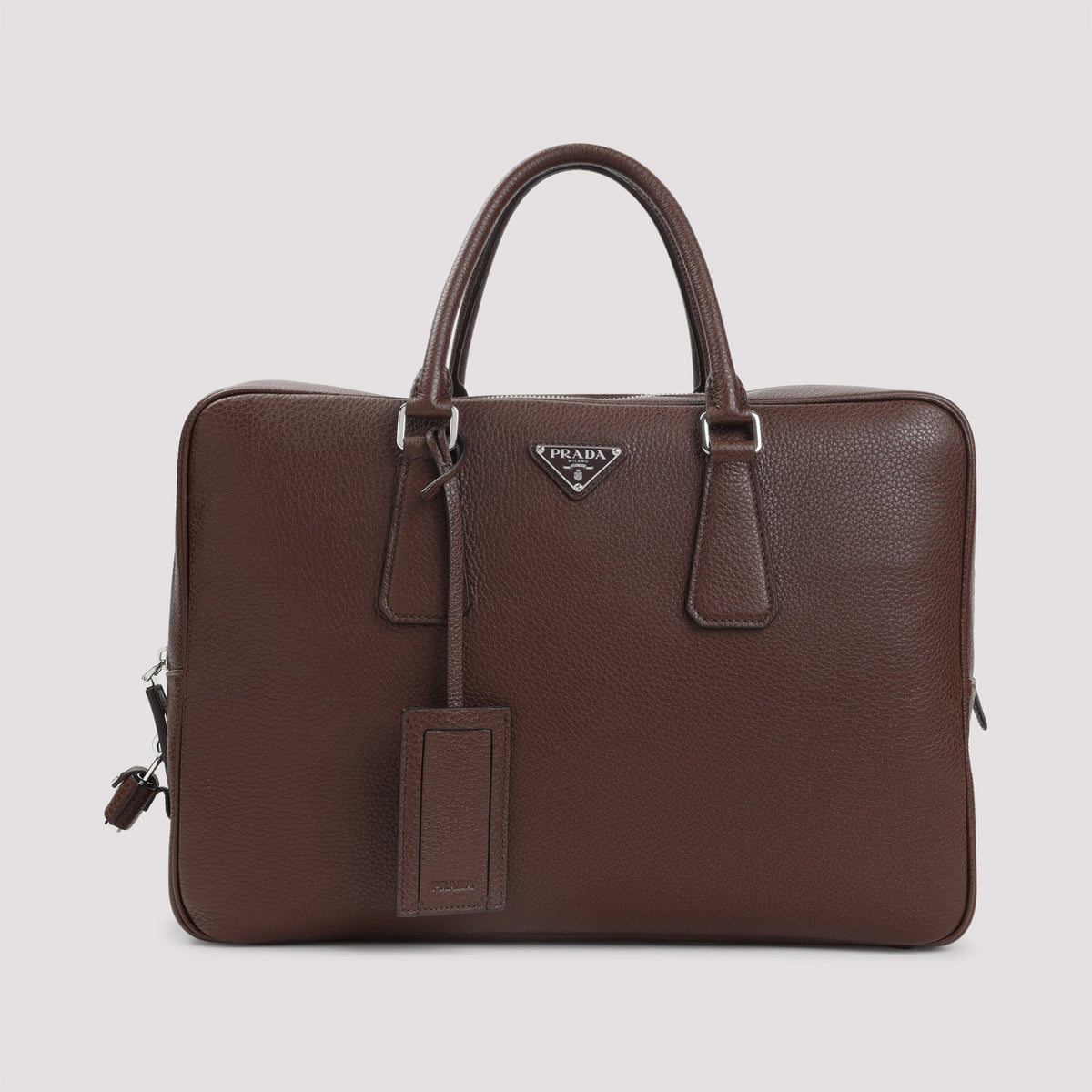 PRADA Grained Leather Tote Handbag - 40cm x 28cm x 13cm