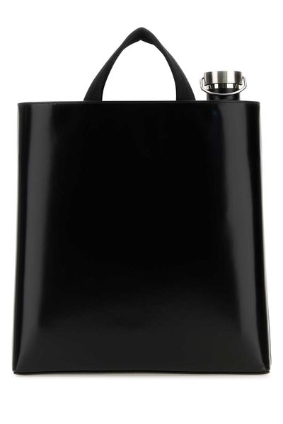 PRADA Structured Leather Shopping Handbag for Men
