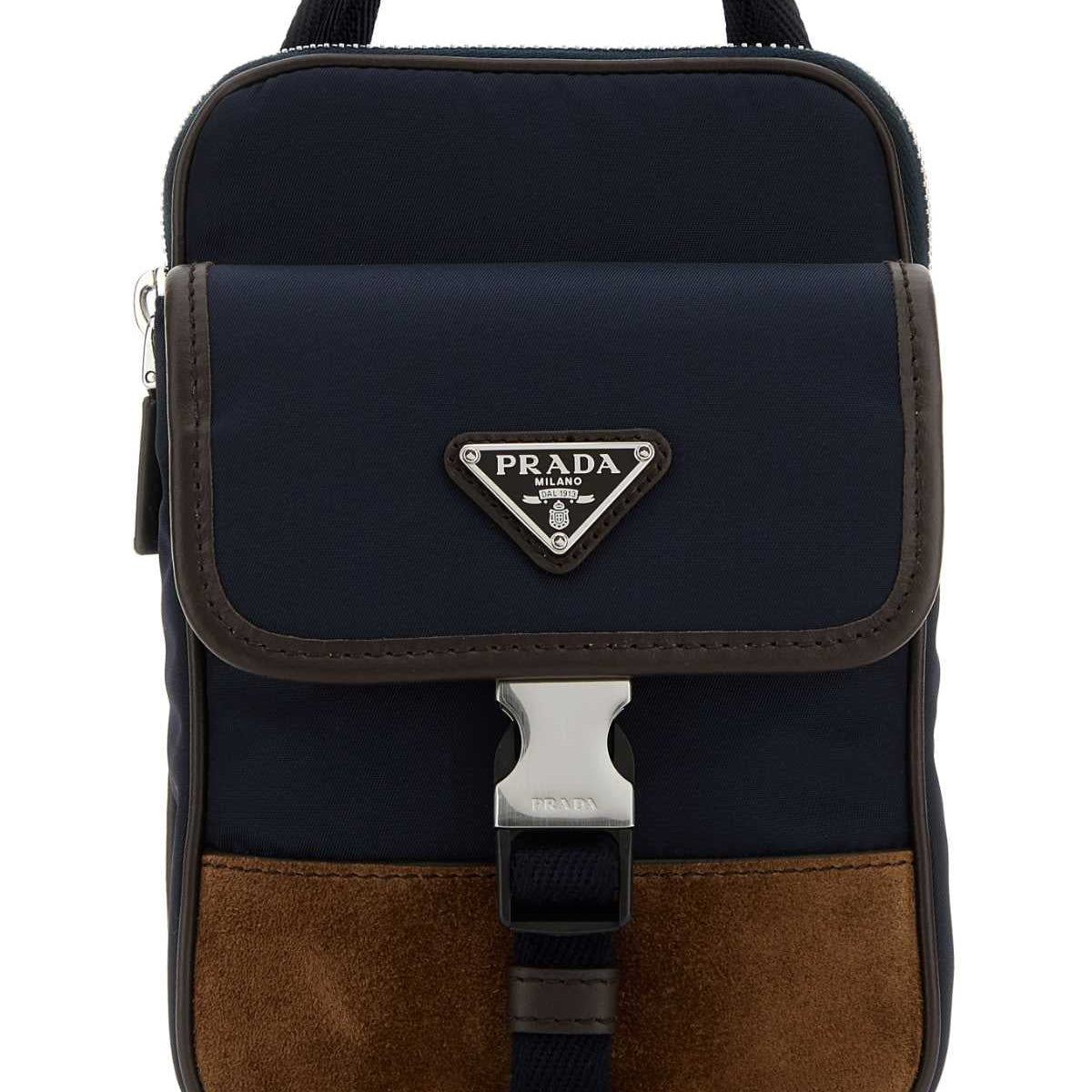 PRADA Two-Tone Nylon and Suede Phone Case