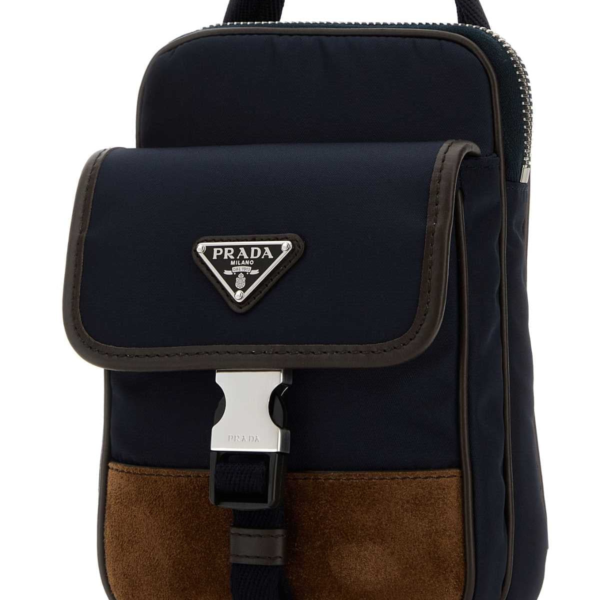 PRADA Two-Tone Nylon and Suede Phone Case