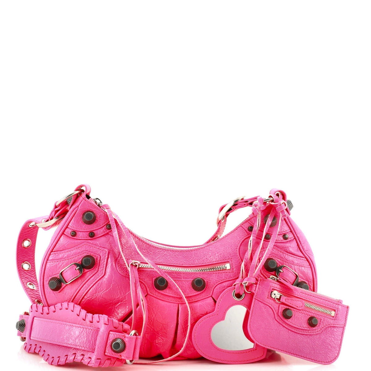 Balenciaga Le Cagole Giant Studs Shoulder Bag Leather Small