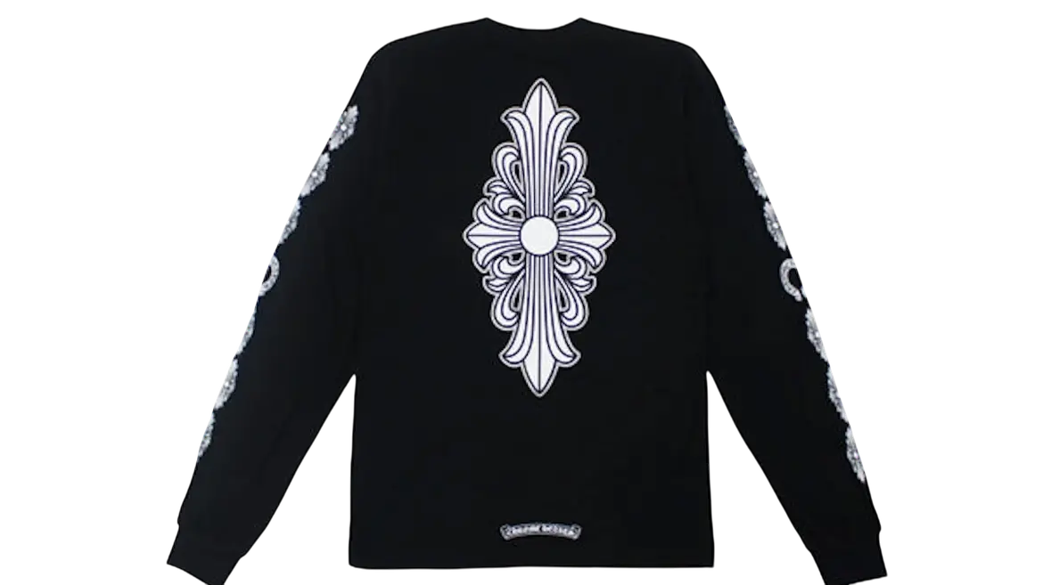 Chrome Hearts Floral Cross Long Sleeve T-Shirt