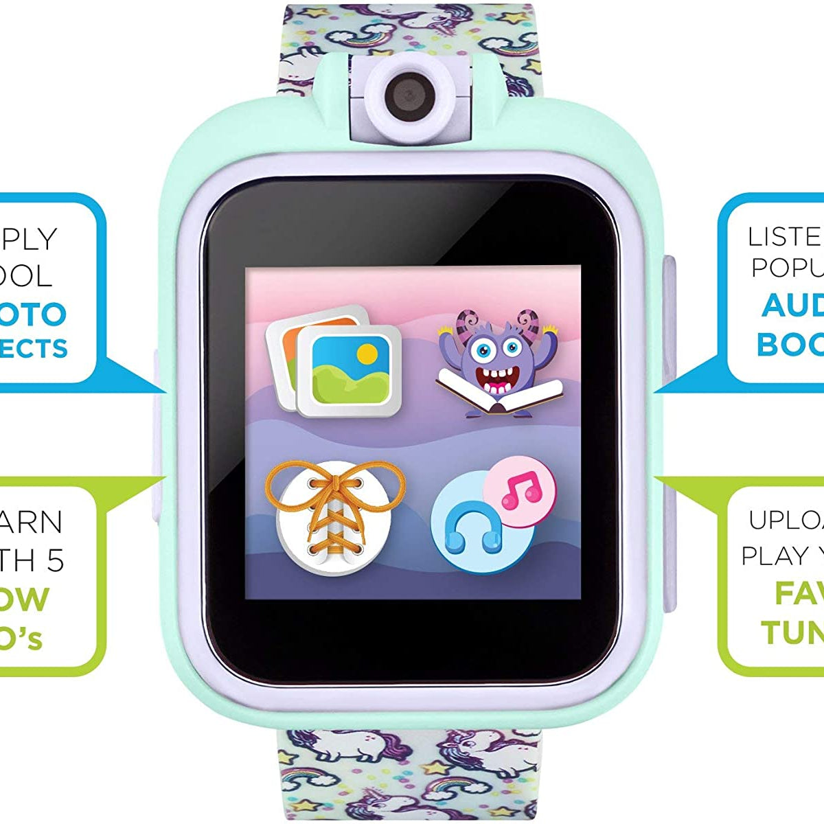 PlayZoom 2 Kids Smartwatch: Tie Dye Unicorn Print