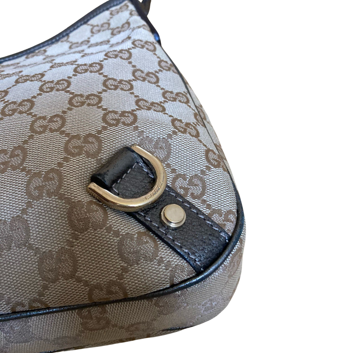 Gucci Abbey Jacquard & Leather Shoulder Bag