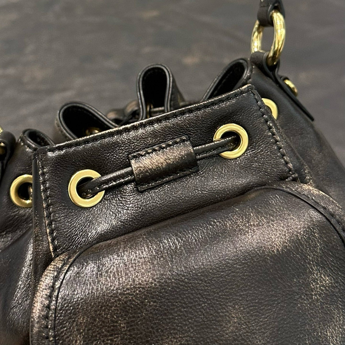 MIU M LEATHER BACKPACK