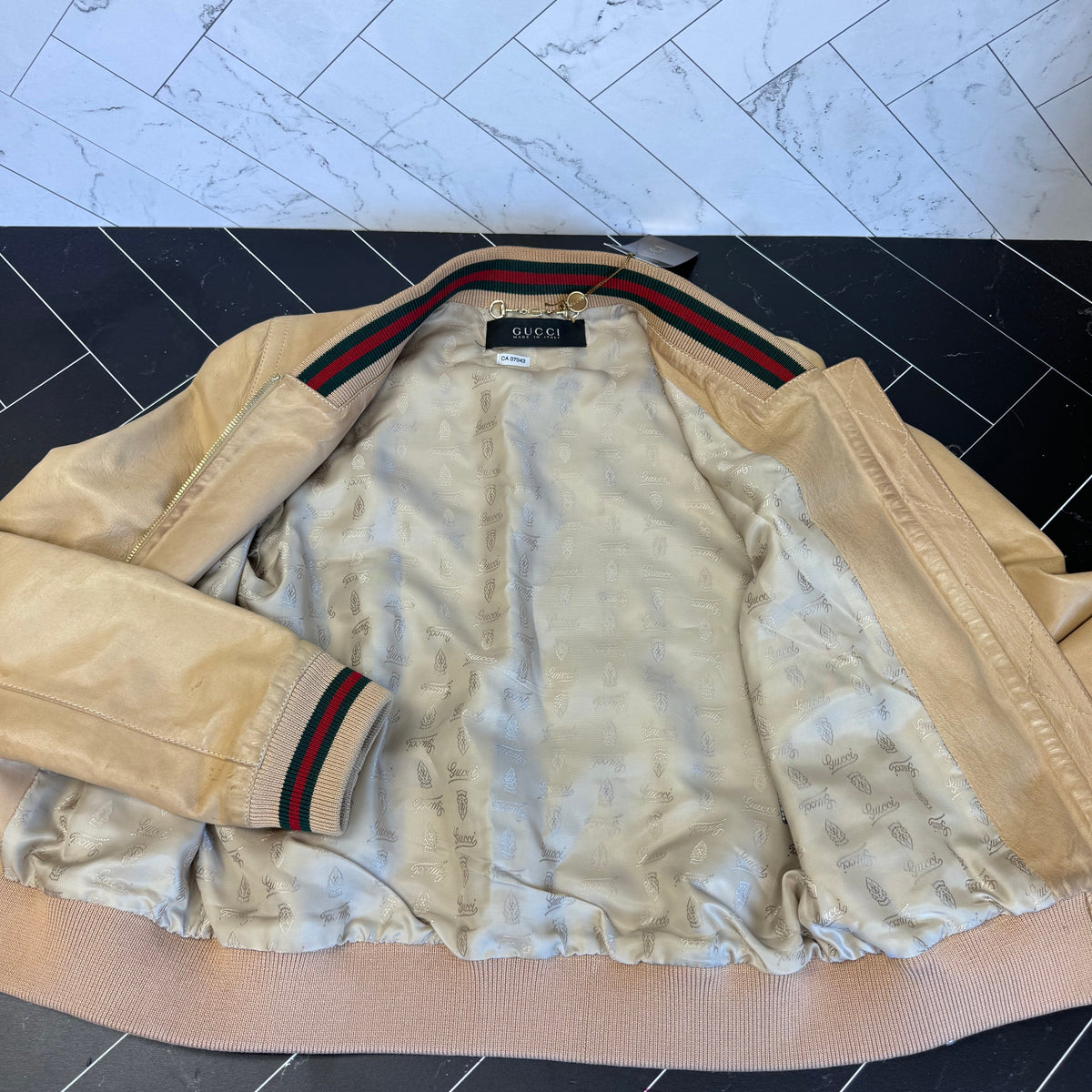 Gucci Tan Leather Jacket