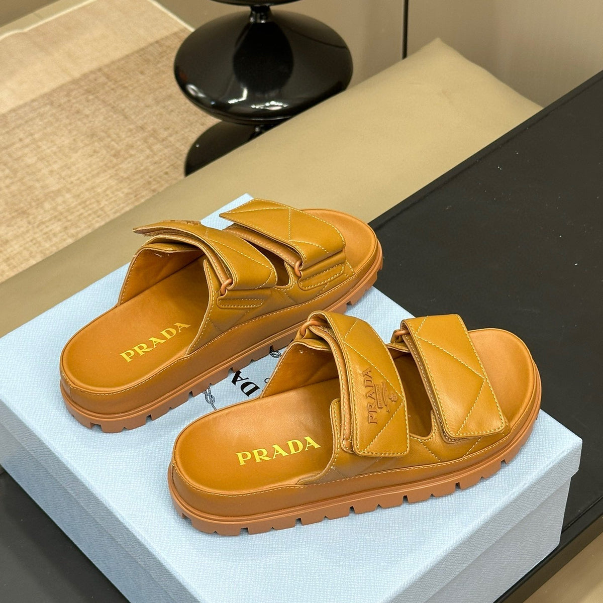 PD NAPPA LEATHER SLIDES